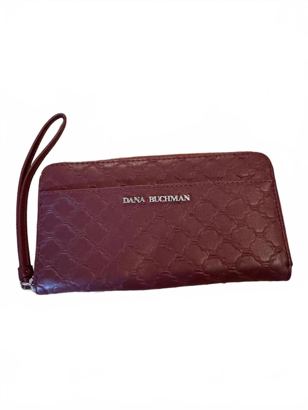 Dana Buchman Burgundy Leather Wristlet Wallet